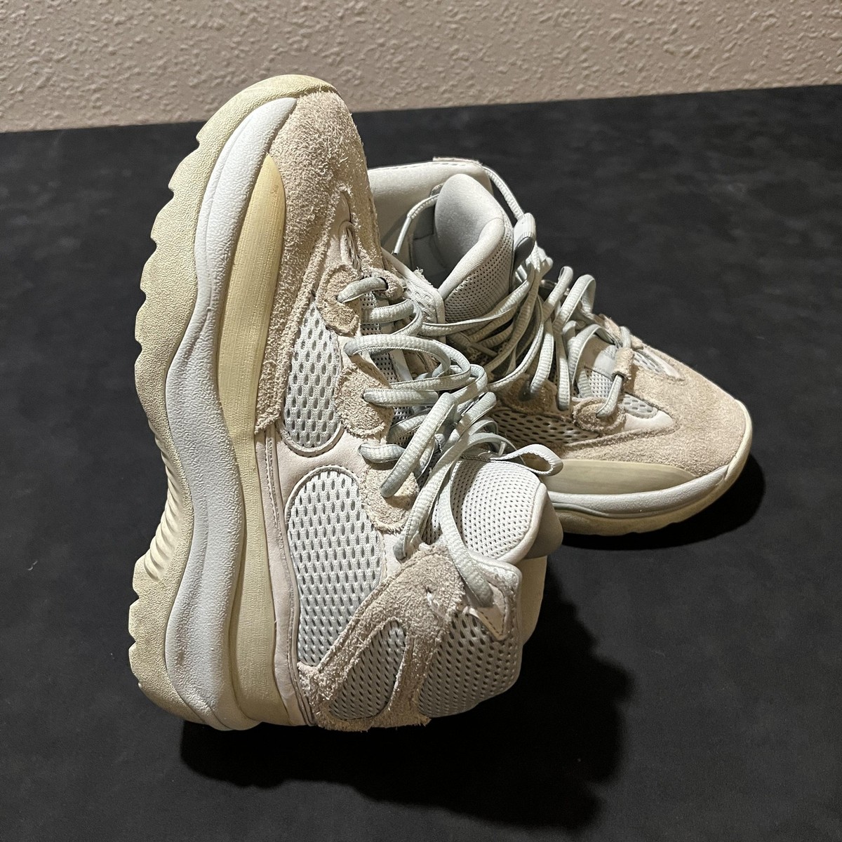 Adidas Yeezy Desert Boot Boots Mens Size 6.5 Salt Tan Ortholite Chunky Trail View 2