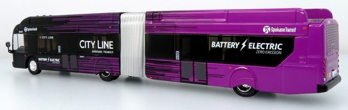 Autobús de tránsito articulado NFI Xcelsior XE60 5 puertas: Spokane Transit City Line 1:87 - Imagen 2 de 7