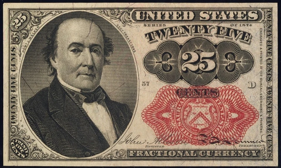 FR 1309 - 25c FIFTH ISSUE - SHORT THICK KEY - PCGS 67 PPQ SUPERB GEM NEW - pp D - Image 3 of 4