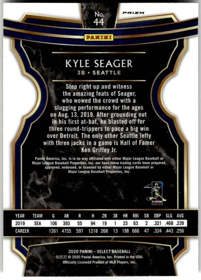 2020 Panini Select #44 Kyle Seager Scope - Image 2 of 2