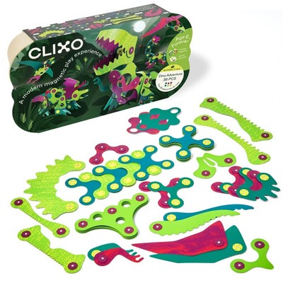 Clixo flexible magnetische Dinosaurier, 22-teiliges Set für Kinder ab 4 Jahren