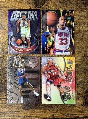 2000-01 Fleer Premium Sole Train Grant Hill #15 + Topps Chrome Destiny + Rookie