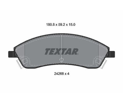 TEXTAR Bremsbelagsatz Bremsbeläge für Cadillac SRX STS GMT265 Limousine vorne
