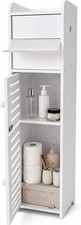 Slim Bathroom Storage Cabinet with Holder, Narrow Bathroom Cabinet for Small