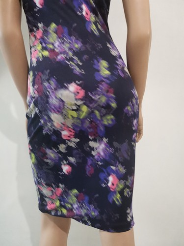 AUTH VINTAGE GIANNI VERSACE abstract floral printed jersey dress IT 40 - Picture 18 of 23