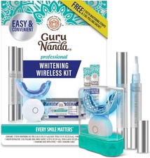 GuruNanda Professional Teeth Whitening Wireless Kit with LED Light, NIB SEALED
