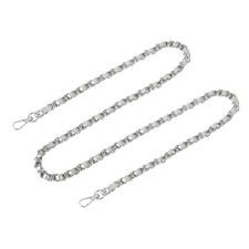 Purse Strap, 47" Leather for Shoulder and Cross Body Strap Silver, Silver 