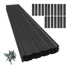 18 pcs Galvanized Steel Roof Panels,L42.52 W17.72 Inch Metal Roof Panels,Corr...