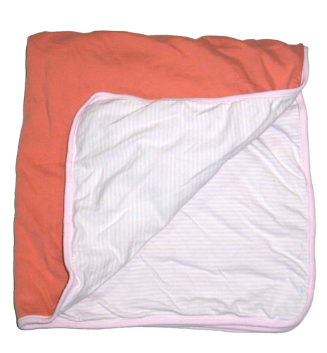 Baby Gap Seahorse Blanket Coral Pink Stripe 2005 Cotton Security Lovey - Picture 2 of 3