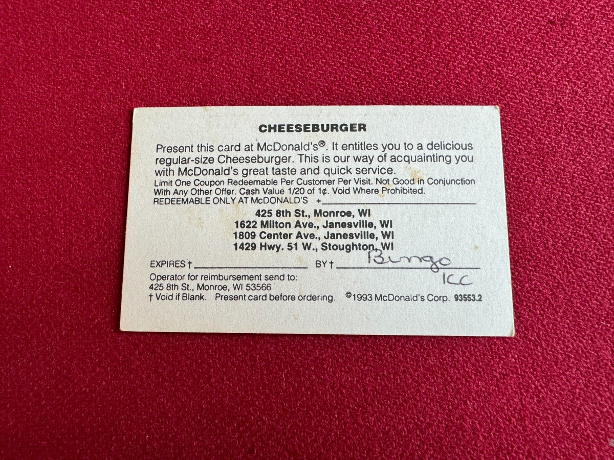 1993, McDonald's, 