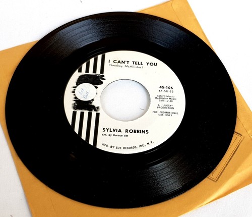 Sylvia Robbins-Promo - Our Love/I Can't Tell You 7” Single 1964 Sue Records USA - Picture 4 of 4