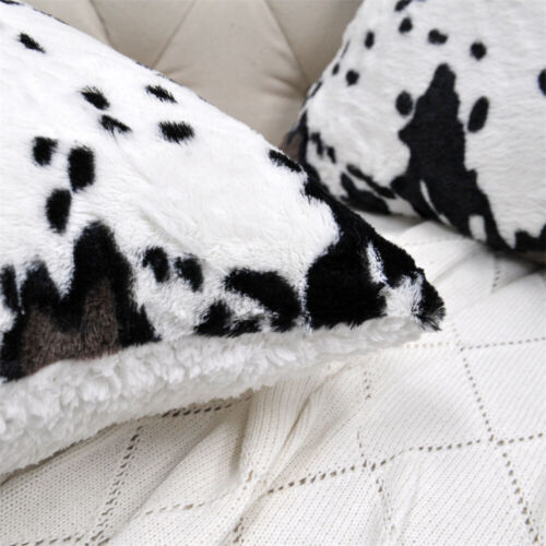 Cow Print Faux Fur Throw Blanket Double-Sided - Warm Fluffy Blanket Farmhouse - Picture 73 of 78