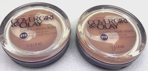 (2) CoverGirl & OLAY SIMPLY AGELESS Sculpting Blush #210 Rich Cinnamon **AS-IS - Picture 2 of 7