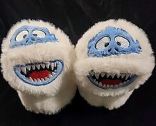 Rudolph the Red-Nose Plush Reindeer BUMBLE Abominable Snowman Slippers Child's 4