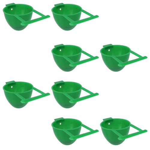 8 PCS Parrot Food Container 2024 Water Cup Indoor Bird Feeder Cage Feeding Cups