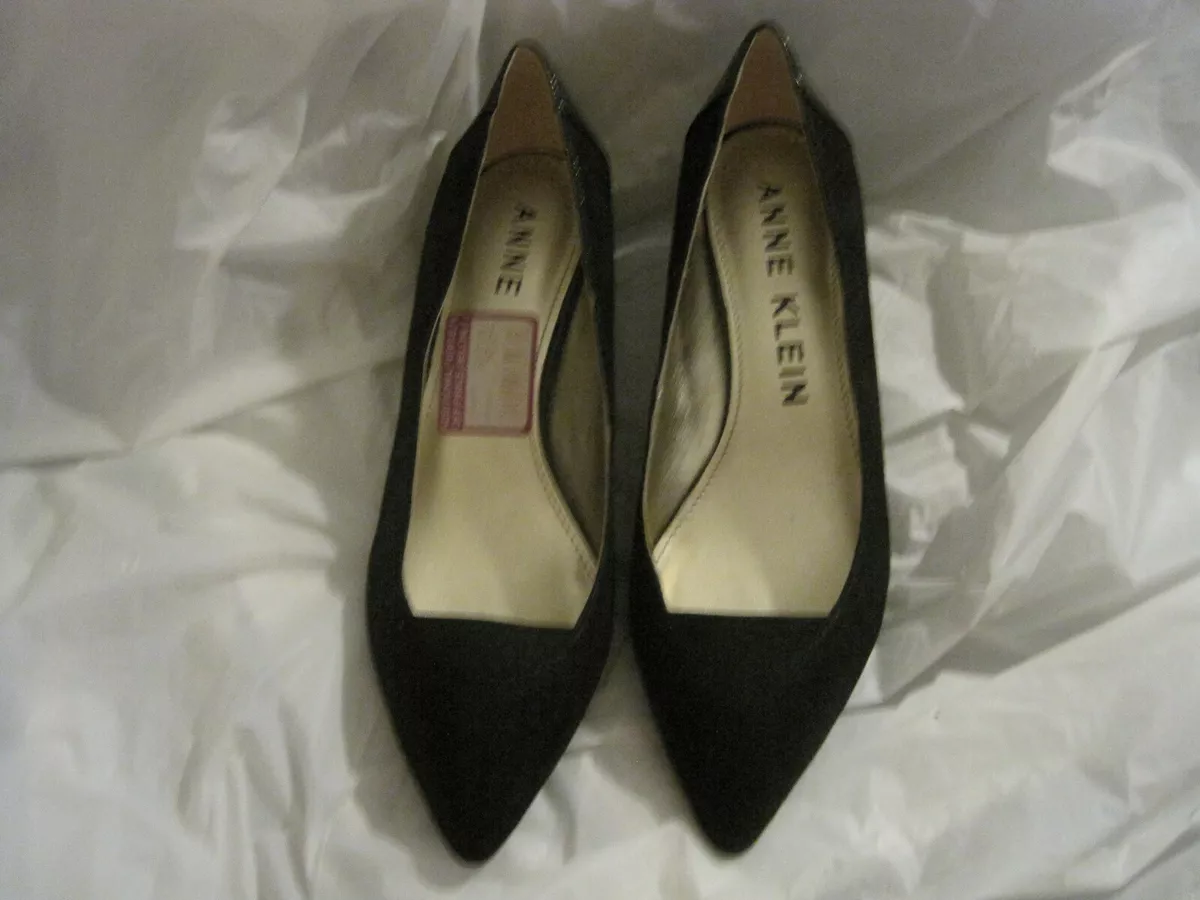 Anne Klein Iflex Black w Patent Backs and Heels Size 8 M LBDD9 eBay