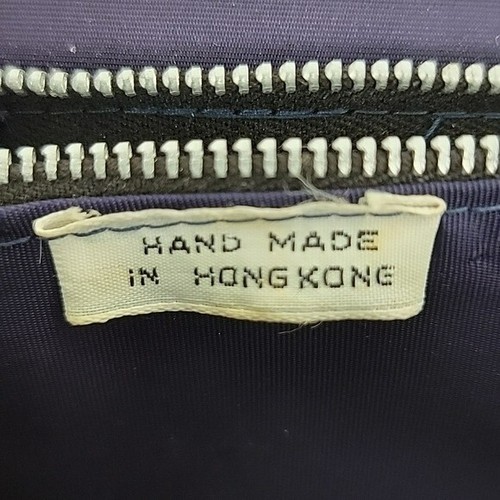 Portafoglio pochette vintage viola raso iridescente blu e viola perline 8 x 4 - Foto 9 di 12