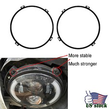 7 Headlight Retaining Ring Headlamp Bezel Guard For Jeep Wrangler Jk 07-2018