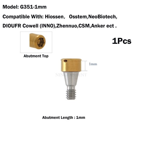 Localizador de implantes Hiossen mini/pilar estándar GH = 1-7,0 mm herramienta de accionamiento tapas macho - Imagen 26 de 258