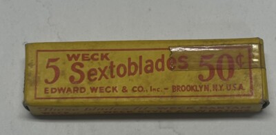Sextoblade Razor Weck Sextoblade Straight Razor Vintage Blades Unopened Box Barber π | eBay