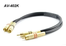 2ft Premium 2-RCA Male to Male Gold-Plated  Audio Cable, CablesOnline AV-402K