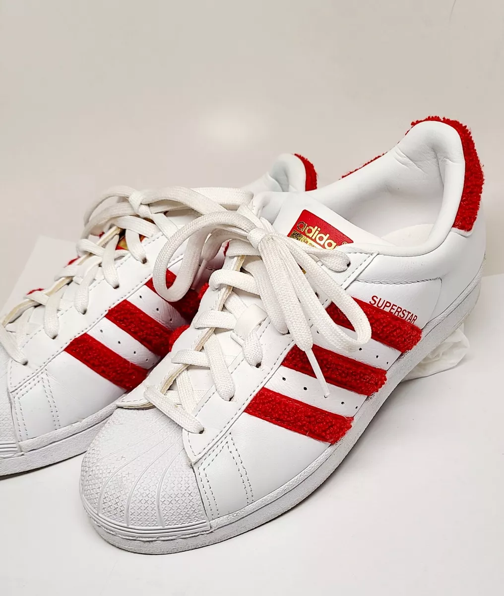 Adidas Superstar white/red shoes eBay