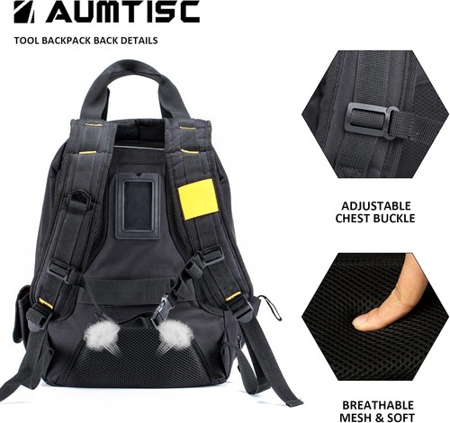 Water-Resistant Tool Backpack with 49 Compartments - Perfect for Electricians - Picture 6 of 9