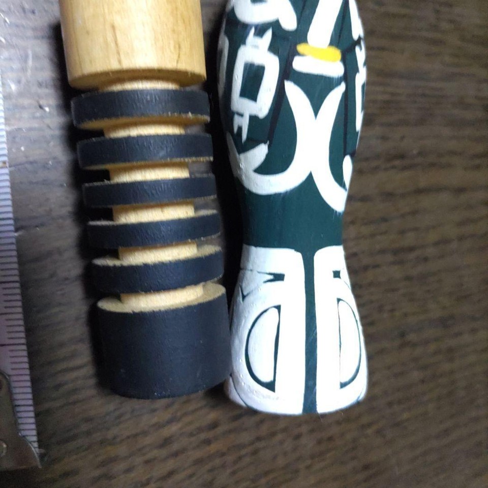 Kokeshi Doll Ainu Design 2 Piece Set Largest Approx. 12.5cm Vintage