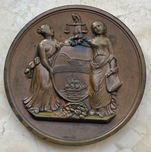 1854-Datierte Dampfer San Francisco Lebensrettende Medaille - J-LS-12