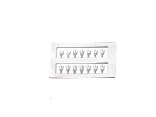 ALEZAN MODELS . ACCESSORY  1/43 . SET OF 14 LOGOS MASERATI . PHOTOETCH .