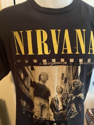 【SATIIIZ】Mek Nirvana Dyeing Short Sleeve T-Shirt Nirvana Shirt Size Large Short Sleeve Photo Distressed Look