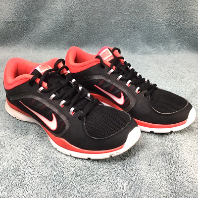Nike Flex Trainer 4 Running Shoes Women's Size 7 Black Pink White 643083-002