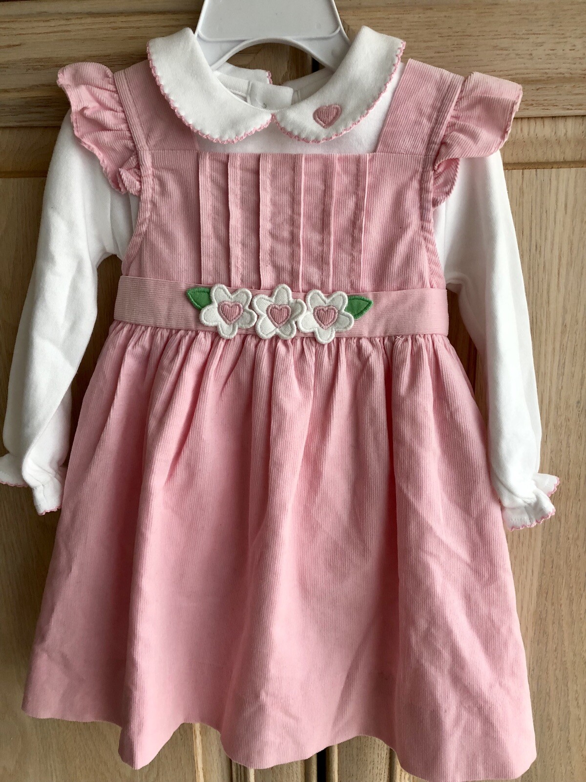 pink corduroy jumper dress