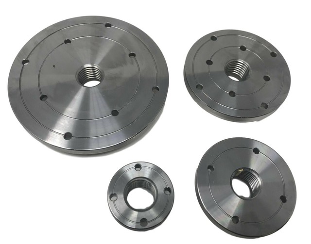 Maxwood 2", 3", 4" & 6" Steel Wood Lathe Face Plate set, 1" x 8tpi