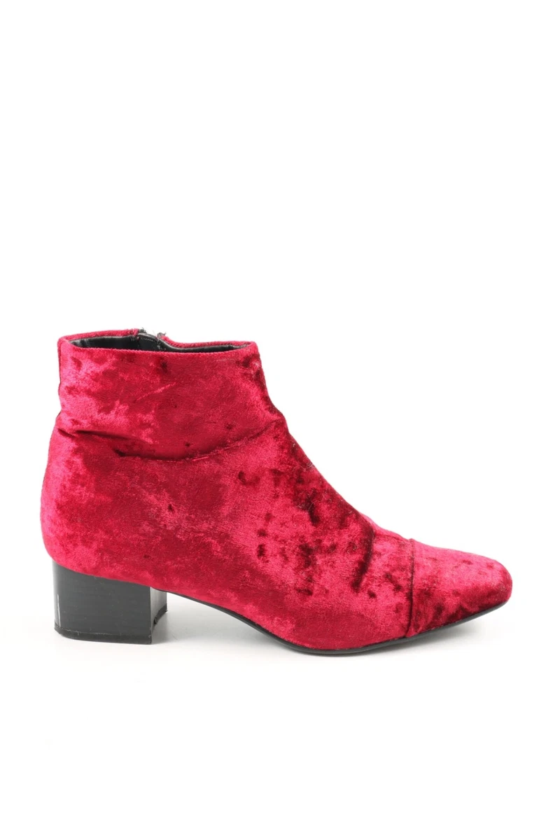 Botines rojos mango clearance