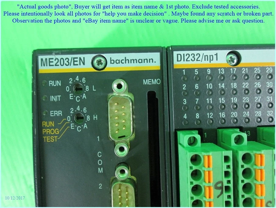 Bachmann ME203/EN DI232/np1 DO232 ISI202, PLC module set as photo, sn:204, LAST. - Image 2 of 4