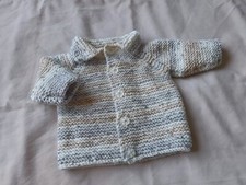 Hand Knitted Baby Cardigan/Jacket Size 0-3 Months