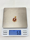 925 Sterling Silver Gold Plated Garnet Cubic Zirconia Floral Pendant (a34) — photo 6