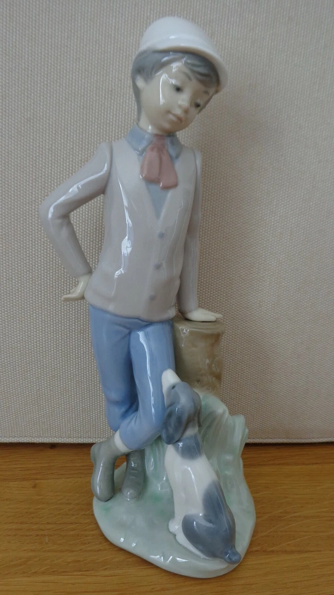 Lladro figurines boy with cheap dog