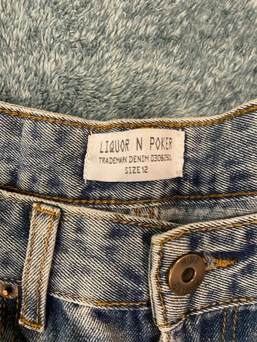 Liquor n Poker Step Waist Jeans - Size 12 Light Wash - Picture 3 of 7
