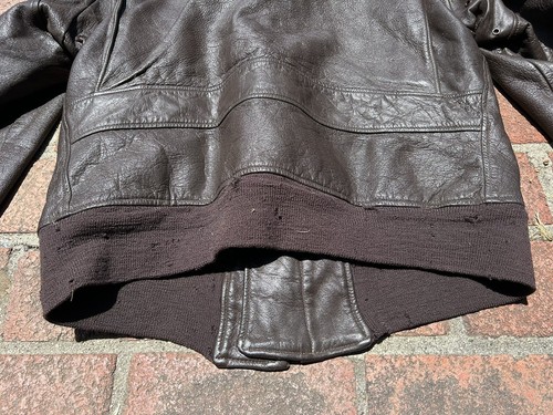 Vtg Usn US Navy Named Commander G-1 G1 Flight Pilot Jacket Sz 48 - Picture 10 of 13