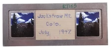1947 Stereo Realist slide JACKSTRAW MT. CO July 1947 EARLY Kodachrome