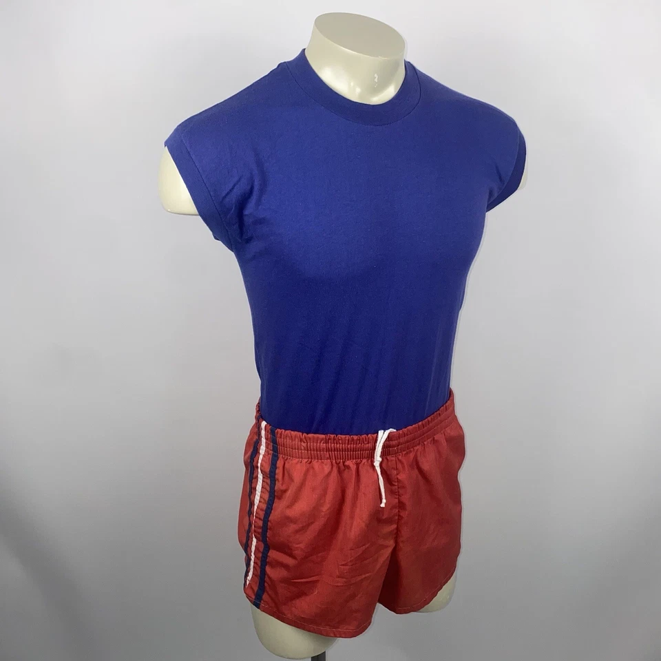 Vintage Healthknit Shirt Sleeveless Tank Top Disco USA Tee Vtg 70s 80s Mens XL - Image 3 of 4