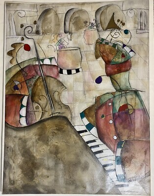 Eric Waugh: original Acrylic on CANVAS signed by the artist. 36x49