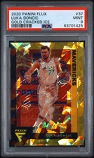 2020-21 Fanatics Flux GOLD Cracked Ice Luka Doncic 7/10 PSA 9