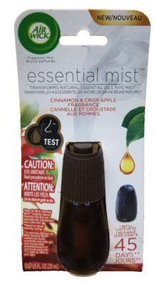 Air Wick Essential Oils Diffuser Mist Refill - Brown last 45days Cinnamon &apple