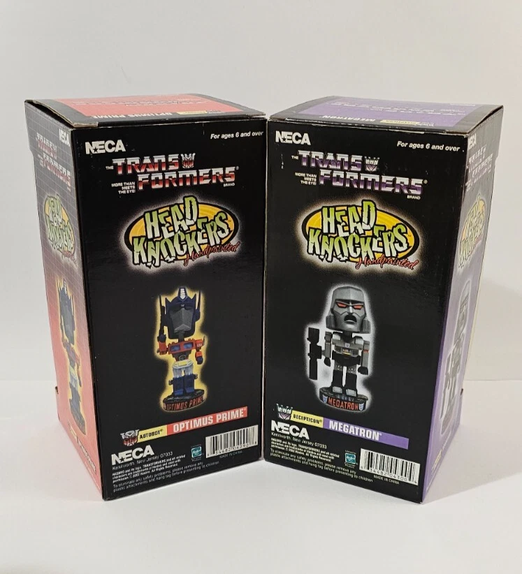 Transformers Head Knockers (2002) NECA - Optimus Prime & Megatron - handpainted — 第 2/4 张图片