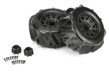 Dumont 3.8" Paddle Mounted Frt/Rr Raid Tires Black 17mm (2) ProLine PRO1019210