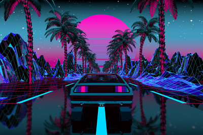 80s retro funk 4K, 16x24, 24x36 Poster