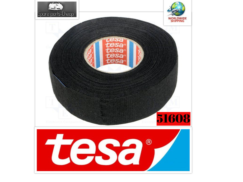 Tesa 51608 Adhesive Fleece Fabric Tape – 19mm X 15m, Pack Of 20, Made In Germany